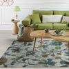 9' x 13' Polypropylene Teal Area Rug