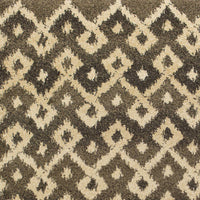 9'10" x 13'2" Polypropelene Smoke-Sand Area Rug