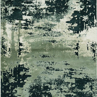 9'10" x 13'2" Polyester Silver Charcoal Area Rug