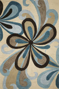 9' x 13' Polyacrylic Sand-Teal Area Rug