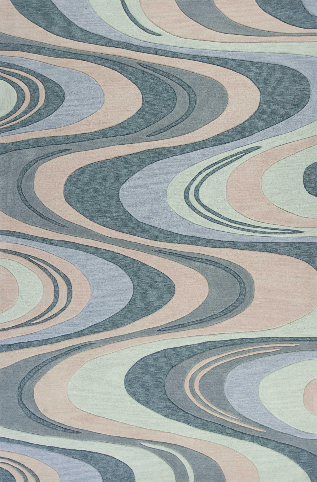 9' x 13' Polyacrylic Beige-Seafoam Area Rug