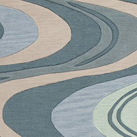 9' x 13' Polyacrylic Beige-Seafoam Area Rug