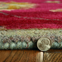 9' x 13' Wool Red Area Rug