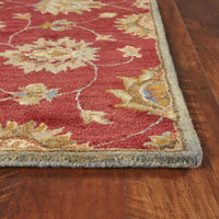 9' x 13' Wool Red Area Rug