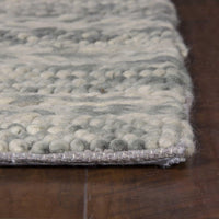 9' x 13' Wool Grey Area Rug