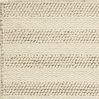 9' x 13' Wool White Area Rug