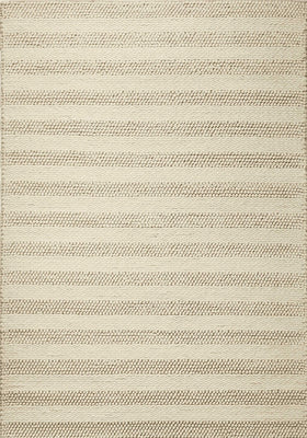 9' x 13' Wool White Area Rug