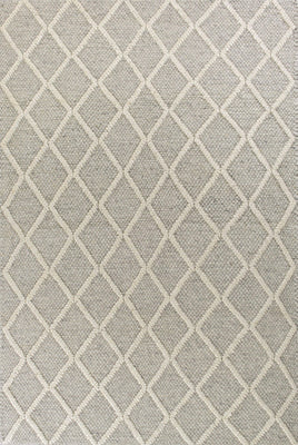 9' x 13' Wool Grey Area Rug