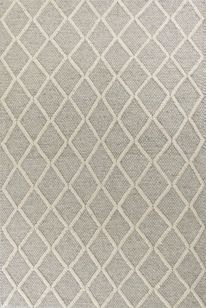 9' x 13' Wool Grey Area Rug