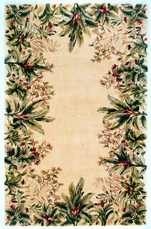 9'3" x 13'3" Wool Ivory Area Rug