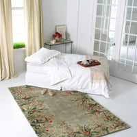 9'3" x 13'3" Wool Sage Area Rug