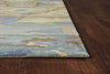 9' x 13' Wool Beige-Blue Area Rug