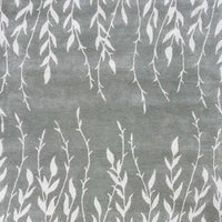 9' x 13' Wool & Viscose Blend Silver Area Rug