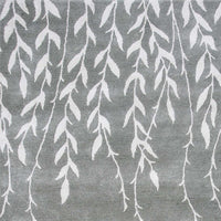 9' x 13' Wool & Viscose Blend Silver Area Rug