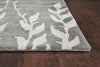 9' x 13' Wool & Viscose Blend Silver Area Rug