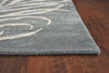 9' x 13' Wool & Viscose Blend Grey Area Rug