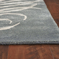 9' x 13' Wool & Viscose Blend Grey Area Rug