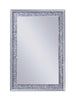 Mirrored Wooden Frame Accent Wall Decor with Faux Crystal Inlay, Clear