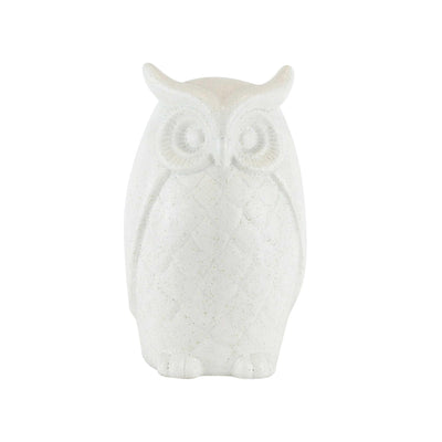 Mesmerizing Eyes Large Ceramic Owl Figurine, White