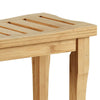 Bamboo Stool with Slated Top and Open Bottom Shelf, Brown