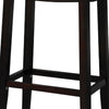 Fabric Upholstered Bar Stool with Nail head Trim, Brown and Beige