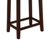 Wooden Counter Stool with Faux Leather Upholstery, Brown