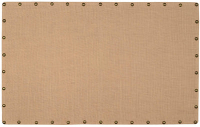 Wooden Corkboard with Nailhead Details, Large, Brown and Bronze