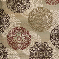 5'3" x 7'8" Polypropelene Sage Area Rug