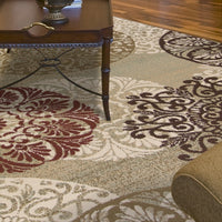 5'3" x 7'8" Polypropelene Sage Area Rug