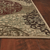 5'3" x 7'8" Polypropelene Sage Area Rug