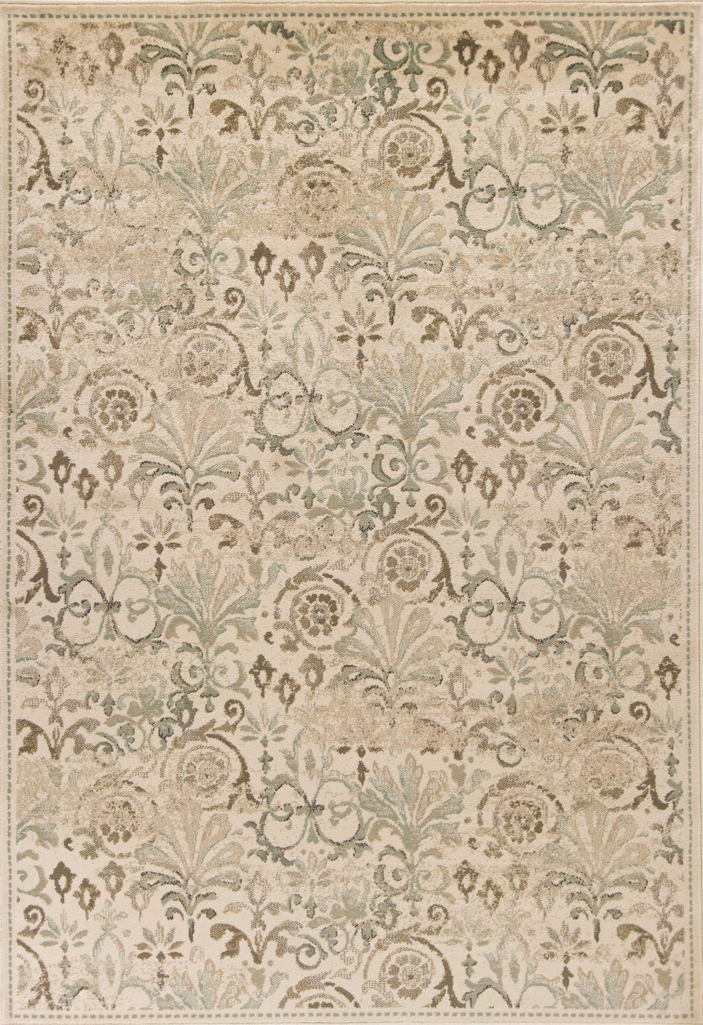 5'3" x 7'8" Polypropelene Ivory Area Rug