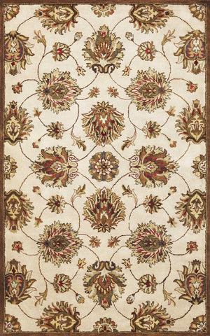 3'3" x 5'3" Wool Ivory Area Rug