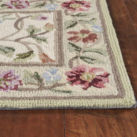 3'6" x 5'6" Wool Ivory Area Rug