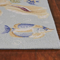 3'6" x 5'6" Wool Lt.Blue Area Rug