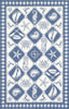 3'6" x 5'6" Wool Blue-Ivory Area Rug