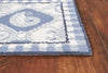 3'6" x 5'6" Wool Blue-Ivory Area Rug