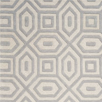 3'3" x 5'3" Wool Grey Area Rug