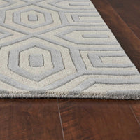 3'3" x 5'3" Wool Grey Area Rug