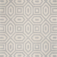 3'3" x 5'3" Wool Grey Area Rug