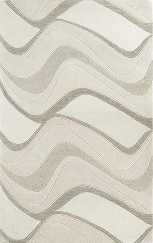 3'3" x 5'3" Wool Ivory Area Rug