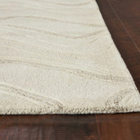 3'3" x 5'3" Wool Ivory Area Rug