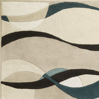 3'3" x 5'3" Wool Ivory-Blue Area Rug