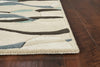 3'3" x 5'3" Wool Ivory-Blue Area Rug