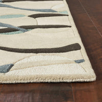 3'3" x 5'3" Wool Ivory-Blue Area Rug