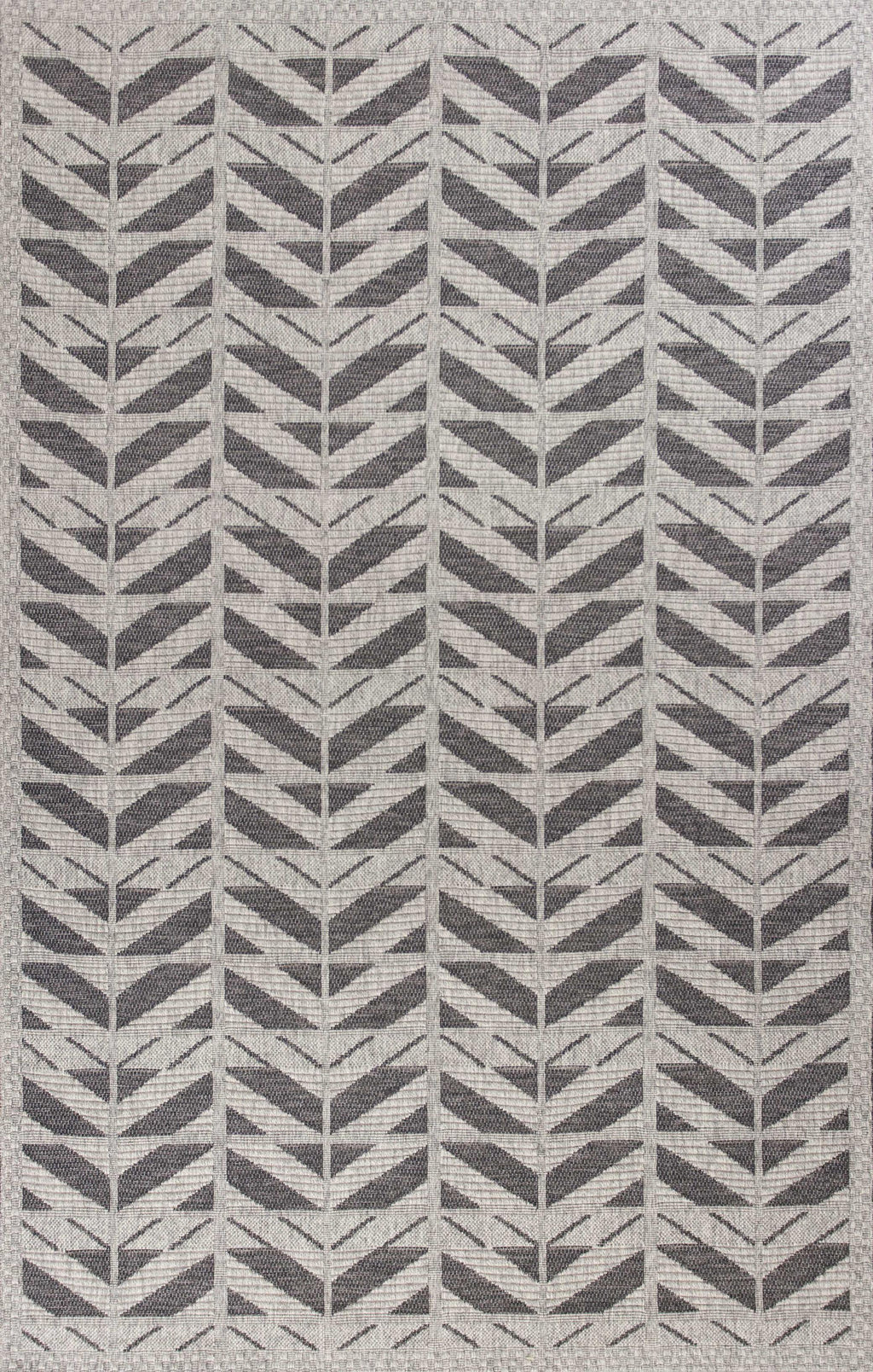 5' x 7'7" Polypropelene Grey Area Rug