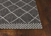 5' x 7'7" Polypropelene Charcoal Area Rug