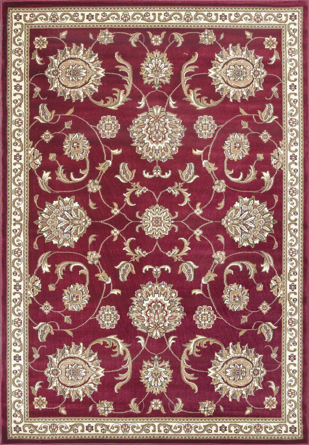 5'3" x 7'7" Polypropelene Red Area Rug