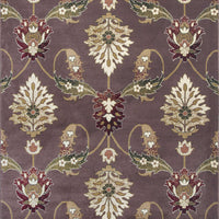 5'3" x 7'7" Polypropelene Plum Area Rug