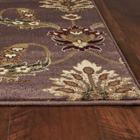 5'3" x 7'7" Polypropelene Plum Area Rug