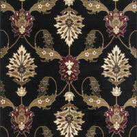 5'3" x 7'7" Polypropelene Black Area Rug